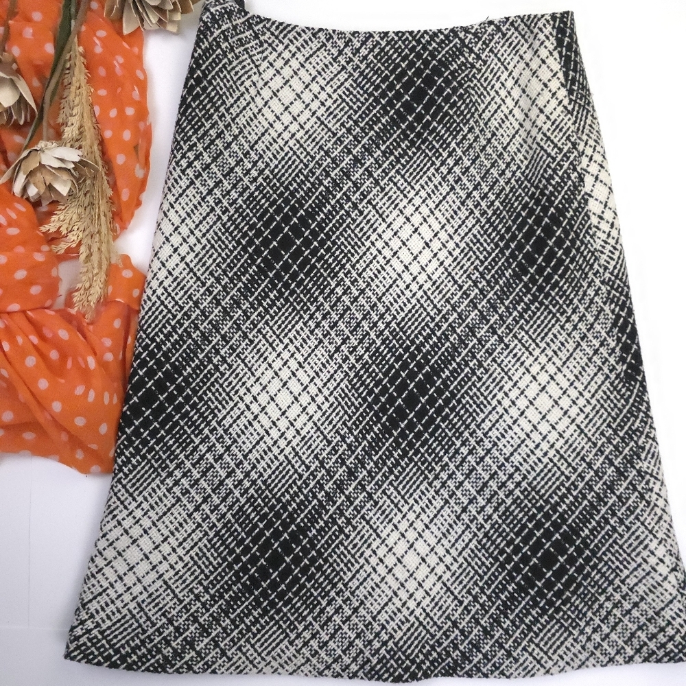 ANTONIO MELANI Black and White Skirt Sz 8 - Picture 4 of 7